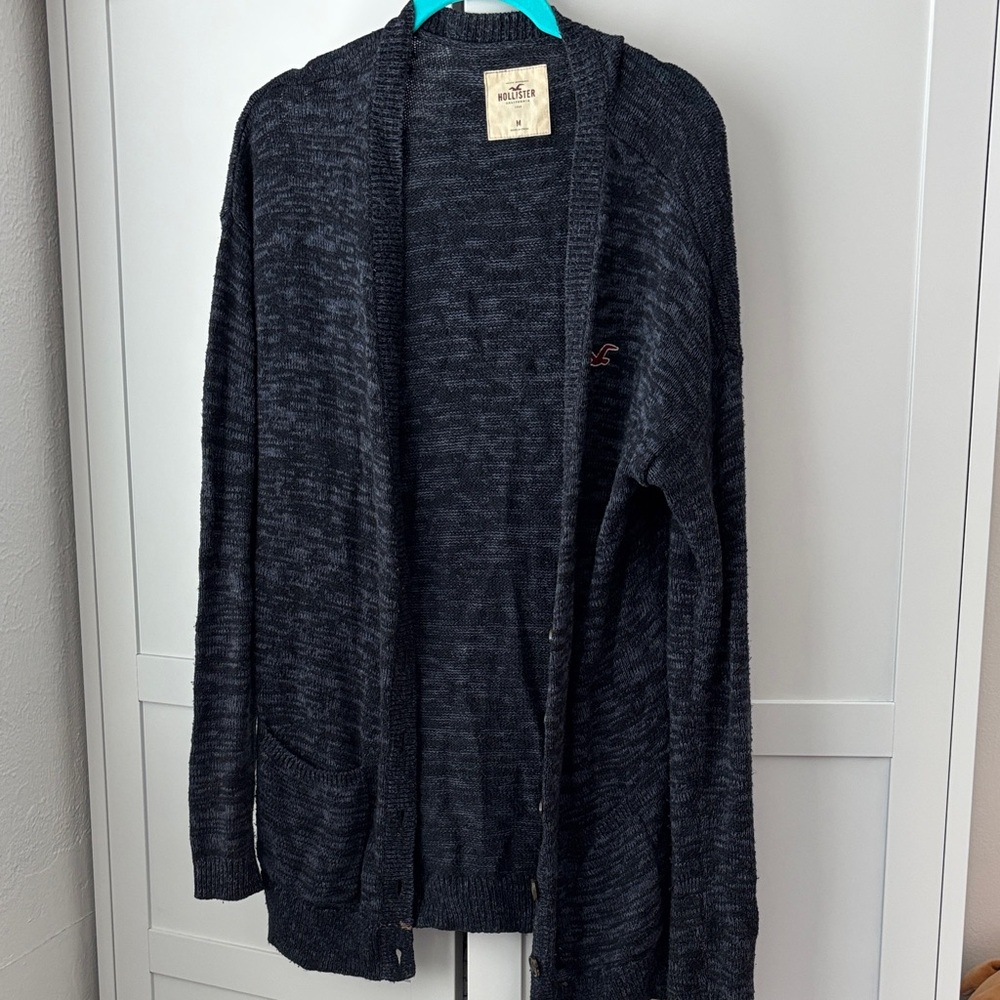 Hollister Dark Navy Open Cardigan